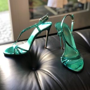 *Never been worn* Turquoise LeSilla stilettos.